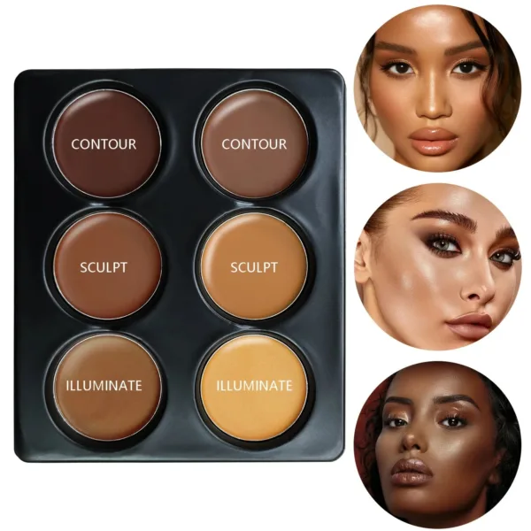Contour Cream Palette, Long-lasting Concealer Foundation, Coverage For Blemishes