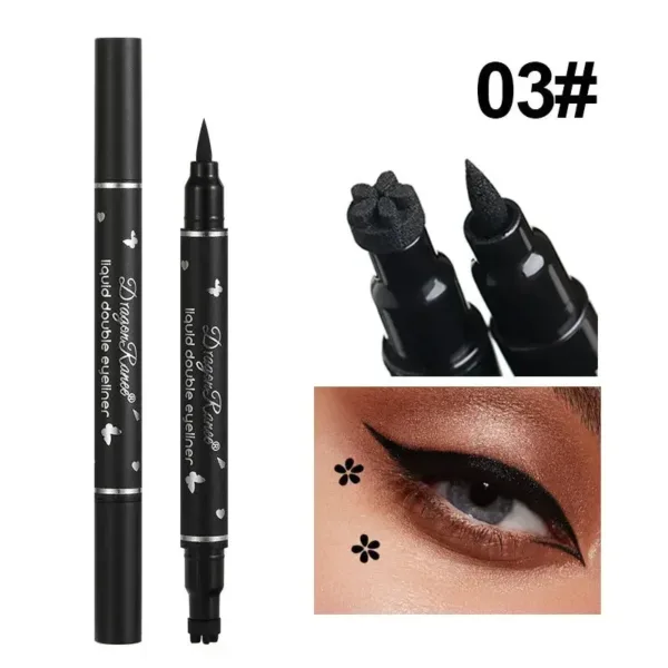 Eyeliner Pen Star Moon Stamp Long-Lasting Waterproof Black Liquid Eye Liner Pencil